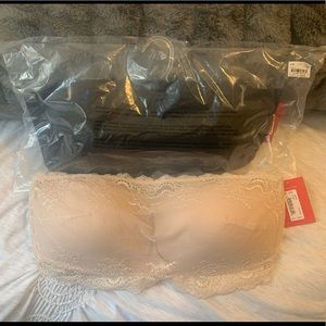 Spanx “undie-tectable” bandeau strapless bras